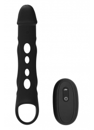 Черная насадка-удлинитель Vibrating Extender With Remote с вибрацией - Dream Toys - в Пензе купить с доставкой
