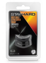 Черное эрекционное кольцо на мошонку Beef Ball Stretcher Snug - Blush Novelties - в Пензе купить с доставкой