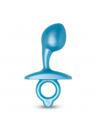 Голубая анальная пробка для массажа простаты Bulb Silicone Prostate Plug - 10,7 см. - b-Vibe - в Пензе купить с доставкой
