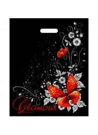 Черный пакет Glamour с вырубной ручкой (38х47 см) - Сима-Ленд - купить с доставкой в Пензе