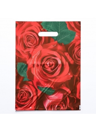 Пакет с цветочным принтом и вырубной ручкой (30х40 см) - Сима-Ленд - купить с доставкой в Пензе