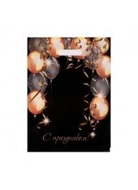 Пакет с вырубной ручкой и принтом в виде шариков (30х40 см) - Сима-Ленд - купить с доставкой в Пензе