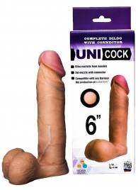 Насадка для страпона фаллической формы UNICOCK 6  - 18 см. - LOVETOY (А-Полимер) - купить с доставкой в Пензе
