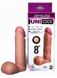 Фаллическая насадка для страпона UNICOCK 8  - 20 см. - LOVETOY (А-Полимер) - купить с доставкой в Пензе