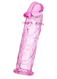 Розовая насадка фаллической формы - 12,5 см. - A-toys - в Пензе купить с доставкой