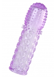 Фиолетовая рельефная насадка на пенис - 13,5 см. - A-toys - в Пензе купить с доставкой