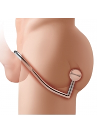 Кольцо на пенис с анальным стимулятором Stainless Steel Anal Hook   Cock Ring - BlueLine - в Пензе купить с доставкой