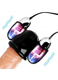 Черная стимулирующая насадка для головки полового члена Multi Speed Vibrating Penis Head Teaser - XR Brands - в Пензе купить с доставкой