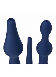 Набор из 3 универсальных насадок для анального душа Universal 3 Piece Silicone Enema Attachment Set - XR Brands - купить с доставкой в Пензе