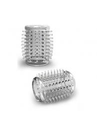 Прозрачная насадка с шипами STAY HARD COCK SLEEVE 01 CLEAR - Blush Novelties - в Пензе купить с доставкой