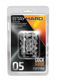 Прозрачная насадка с капельками STAY HARD COCK SLEEVE 05 CLEAR - Blush Novelties - в Пензе купить с доставкой