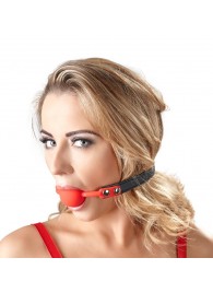 Силиконовый кляп-шар на чёрных ремешках Red Gag silicone - Orion - купить с доставкой в Пензе