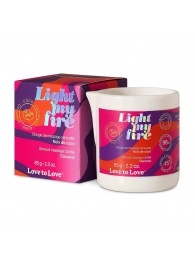 Массажная свеча Light My Fire Coconut с ароматом кокоса - 65 гр. - Love to Love - купить с доставкой в Пензе