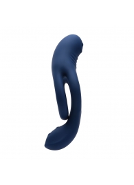 Синее эрекционное виброкольцо с двойным подхватом мошонки Ring Around The Rosy - Zero Tolerance - в Пензе купить с доставкой