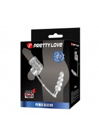 Прозрачная насадка на пенис и мошонку с анальным стимулятором Rilley - Baile - в Пензе купить с доставкой