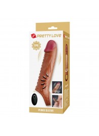 Коричневая вибронасадка с подхватом мошонки и пультом ДУ - Baile - в Пензе купить с доставкой