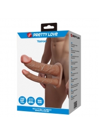 Реалистичная полая насадка на член для двойного проникновения Yairon - 17,5 см. - Baile - купить с доставкой в Пензе