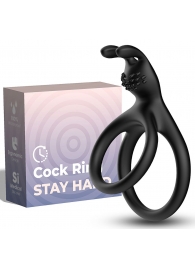 Черное эрекционное кольцо с подхватом мошонки - Boys of Toys - в Пензе купить с доставкой
