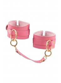 Розовые однослойные кожаные оковы - Pecado - купить с доставкой в Пензе