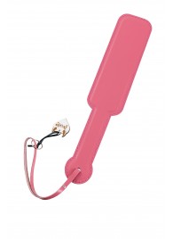 Розовый кожаный пэддл - 37 см. - Pecado - купить с доставкой в Пензе