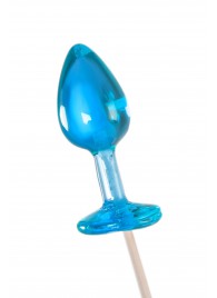 Голубой леденец в форме анальной пробки со вкусом блю кюрасао - 29 гр. - Sosuчki - купить с доставкой в Пензе