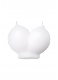 Белая сувенирная свеча «Сиськи» - Pecado - купить с доставкой в Пензе