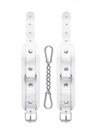 Белые узкие наручники-браслеты со скруглёнными углами - Pecado - купить с доставкой в Пензе