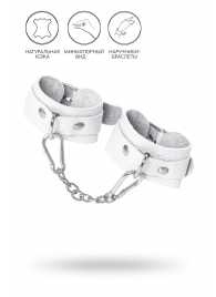 Белые узкие наручники-браслеты со скруглёнными углами - Pecado - купить с доставкой в Пензе