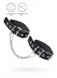 Черные оковы из одного ремешка с люверсами - Pecado - купить с доставкой в Пензе