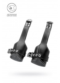 Черные подвесы с белой строчкой - Pecado - купить с доставкой в Пензе