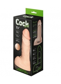 Телесный фаллоудлинитель с мошонкой Cock Next - 19 см. - LOVETOY (А-Полимер) - в Пензе купить с доставкой