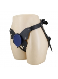 Синие трусики харнесс с платформой Caludio II - Baile - купить с доставкой в Пензе