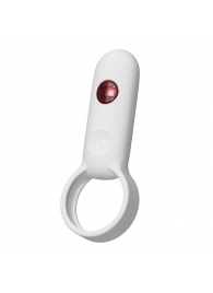 Белое эрекционное виброкольцо с пультом ДУ - Youvic - в Пензе купить с доставкой