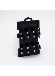 Черные кожаные оковы из звеньев - Crazy Handmade - купить с доставкой в Пензе