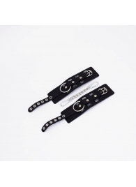 Черные кожаные наручники Sex - Crazy Handmade - купить с доставкой в Пензе