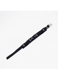 Черный ошейник из высококачественной натуральной кожи - Crazy Handmade - купить с доставкой в Пензе