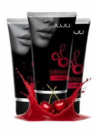 Набор из 3 съедобных лубрикантов JUJU со вкусом вишни - JuJu - купить с доставкой в Пензе