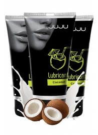 Набор из 3 съедобных лубрикантов JUJU со вкусом кокоса - JuJu - купить с доставкой в Пензе