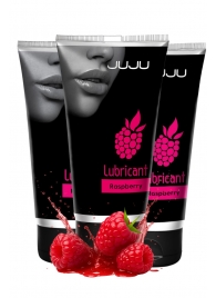 Набор из 3 съедобных лубрикантов JUJU со вкусом малины - JuJu - купить с доставкой в Пензе