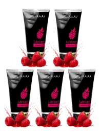 Набор из 5 съедобных лубрикантов JUJU со вкусом малины - JuJu - купить с доставкой в Пензе