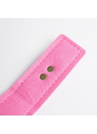 Черно-розовый ошейник с золотистой фурнитурой - Crazy Handmade - купить с доставкой в Пензе