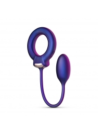 Фиолетовое эрекционное виброкольцо с анальным шариком Eclipse - ONE DC B.V. - в Пензе купить с доставкой