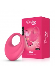 Розовое интерактивное эрекционное виброкольцо Leo - Easy toys - в Пензе купить с доставкой