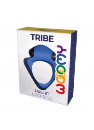 Синее эрекционное кольцо Wooomy Tribeс с вибрацией - Adrien Lastic - в Пензе купить с доставкой