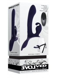 Женский страпон с вибрацией Giving Vibes - Evolved - купить с доставкой в Пензе