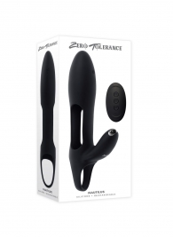 Черная насадка на пенис с вибрацией Nautilus - Zero Tolerance - в Пензе купить с доставкой