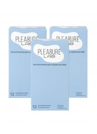 Набор из 3 упаковок ультратонких презервативов Pleasure Lab (по 12 шт.) - Pleasure Lab - купить с доставкой в Пензе