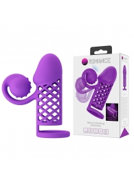 Фиолетовая вибронасадка с клиторальным отростком Harden - Baile - в Пензе купить с доставкой