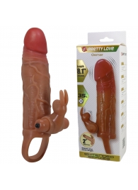 Карамельная вибронасадка с клиторальным стимулятором Osmar - 20,5 см. - Baile - в Пензе купить с доставкой