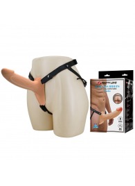 Телесный полый мужской страпон London - 16,8 см. - Baile - купить с доставкой в Пензе